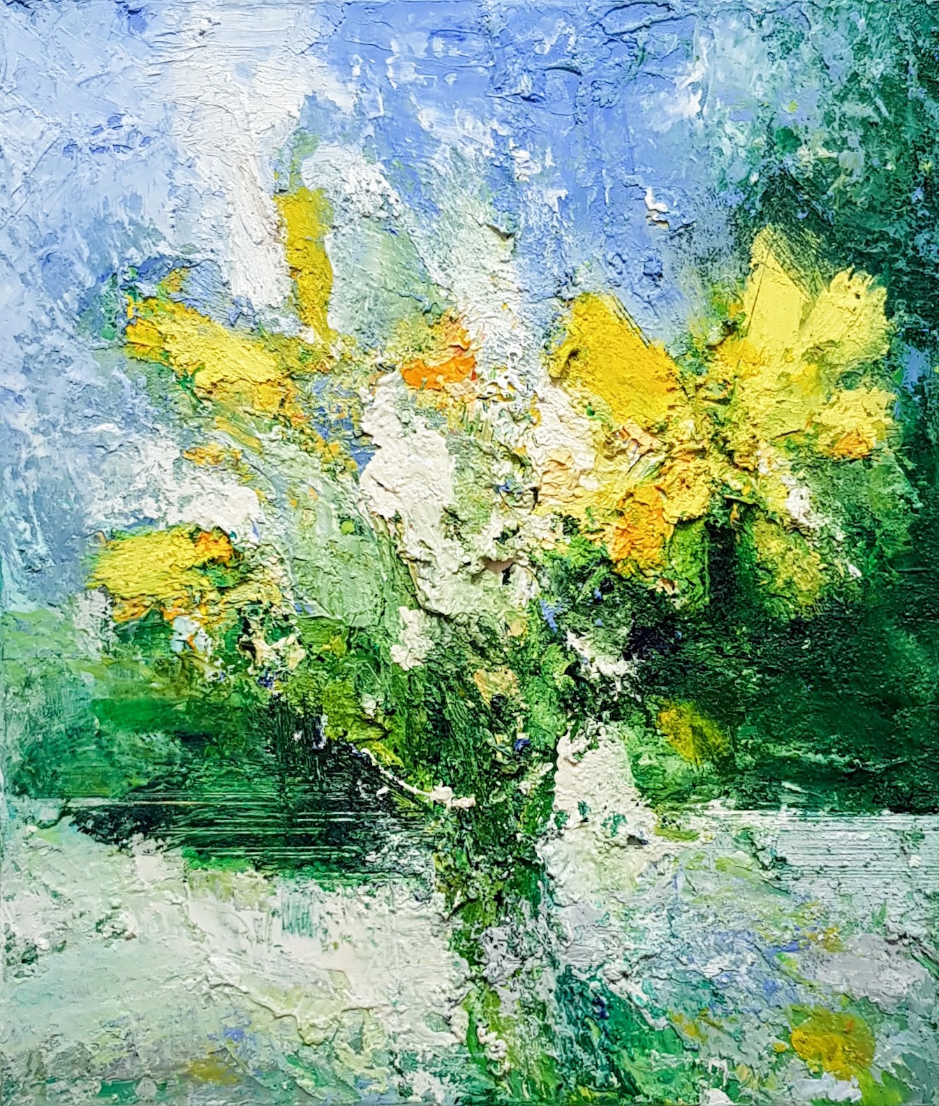 'Daffodils, Window Sill, Blue Sky' by artist Matthew Bourne